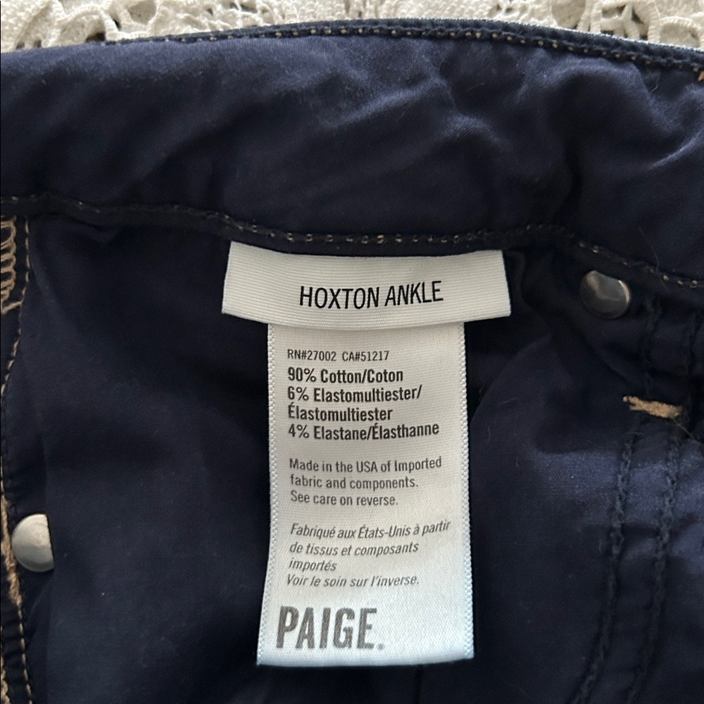 PAIGE Jeans Hoxton Ankle in Sandy/Undone Hem - Picture 4 of 9
